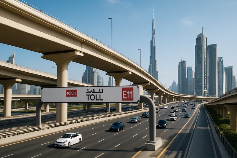 Toll roads in Dubai with modern infrastructure Toll roads in Dubai with modern infrastructure
